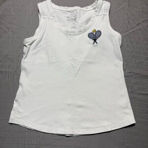 T by Talbots UPF 50 White Workout Golf Tennis Tank Top White Sz Small